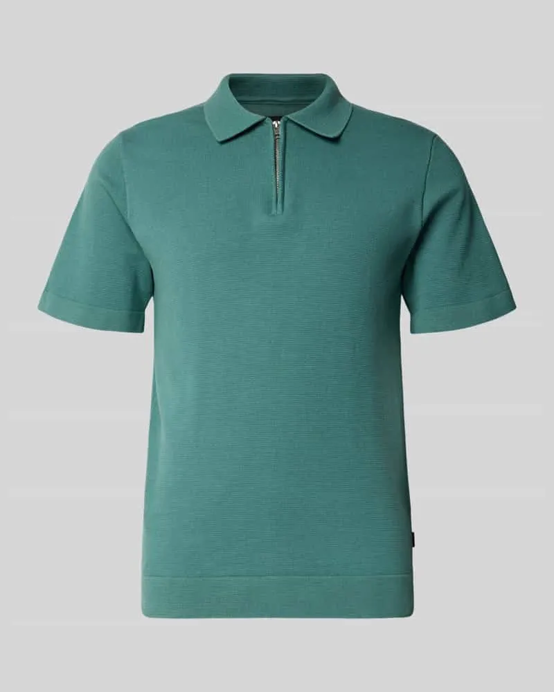 Jack & Jones Regular Fit Poloshirt mit Reißverschluss Modell 'MILANO Mint