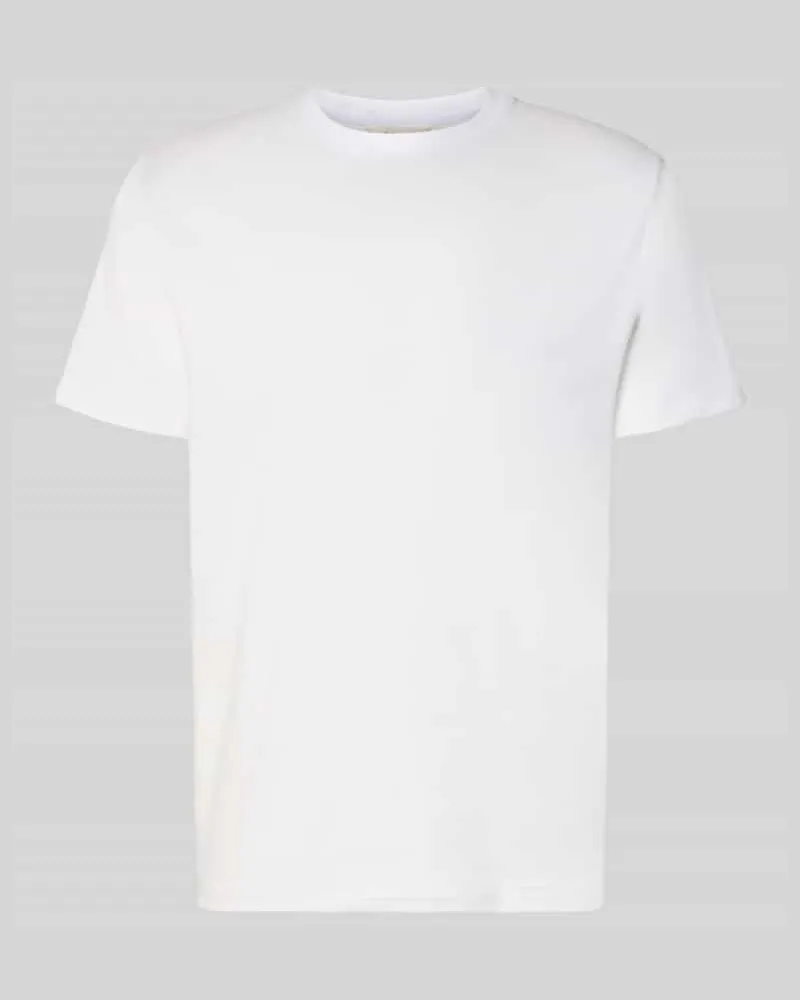 Selected Homme Regular Fit T-Shirt aus Baumwoll-Mix Modell 'SPENCER Weiss