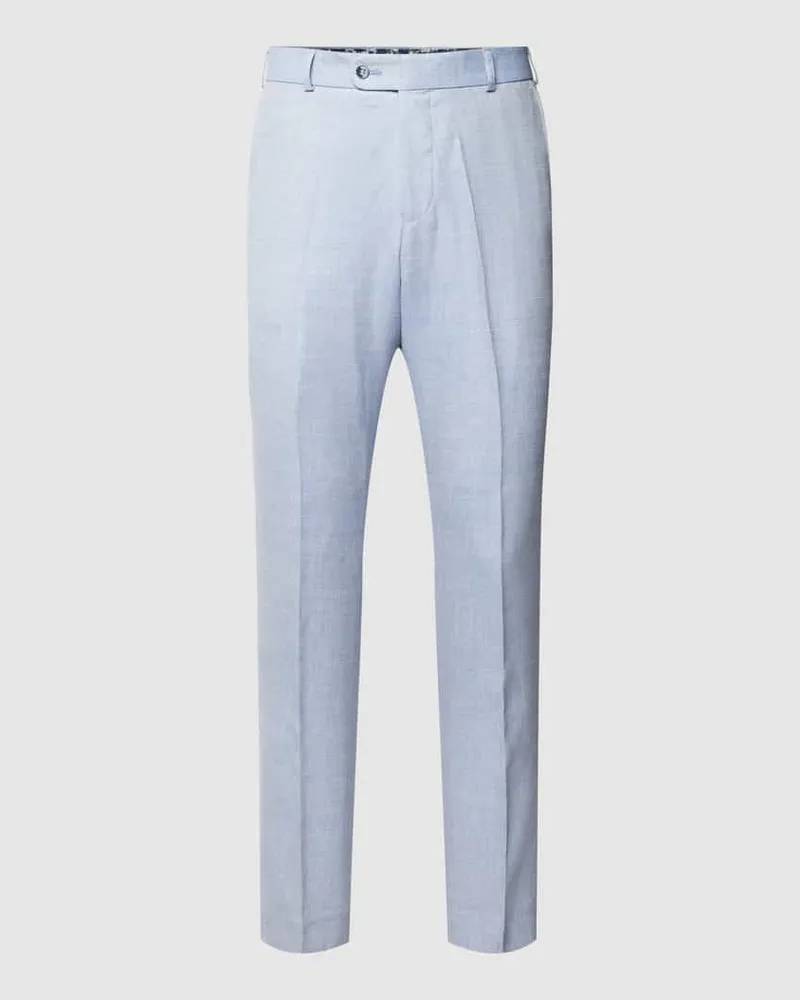 Wilvorst Regular Fit Anzughose aus Woll-Leinen-Mix mit Seiden-Anteil Hellblau
