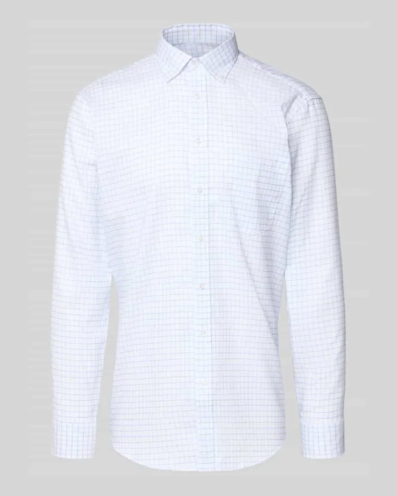 Seidensticker Regular Fit Businesshemd aus Baumwolle mit Button Down Kragen Royal