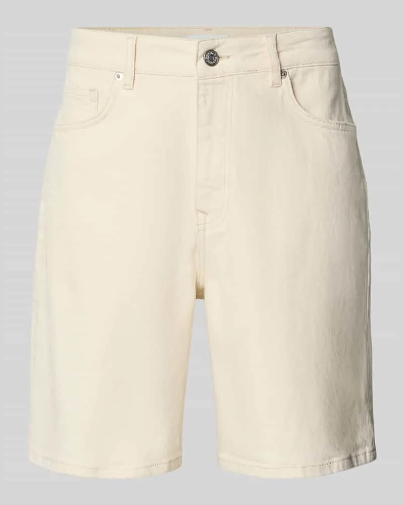 Selected Homme Relaxed Fit Jeansshorts aus Baumwoll-Mix Modell 'LOOSE ALEX SUMMER Offwhite