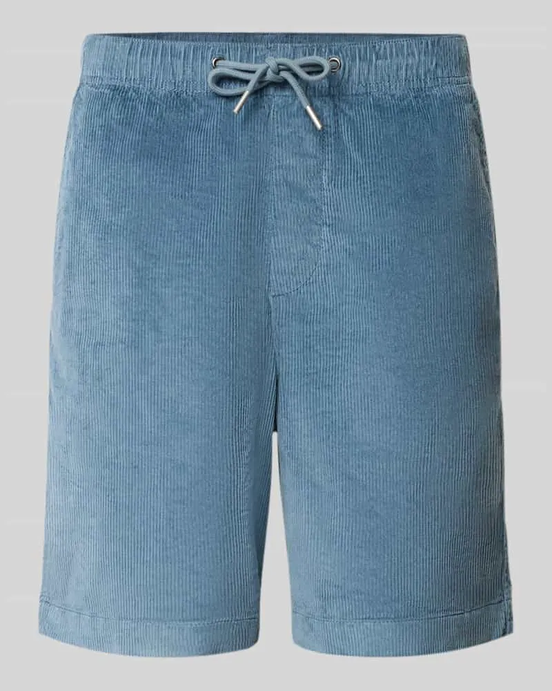 Selected Homme Regular Fit Sweatshorts aus Baumwoll-Mix Rauchblau