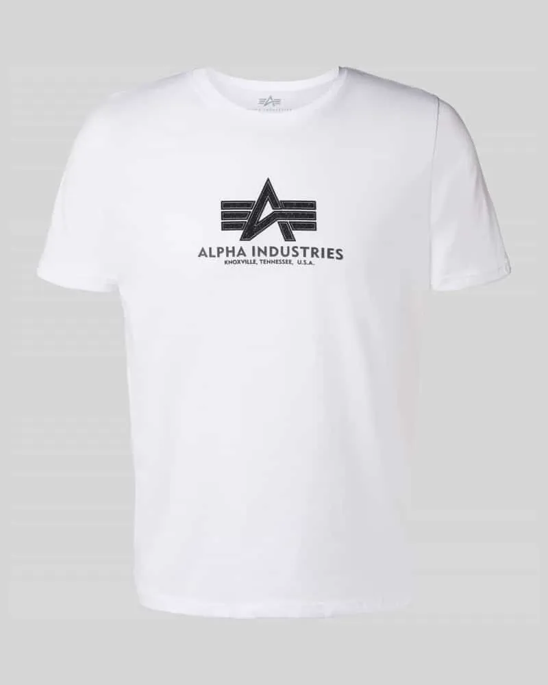 Alpha Industries T-Shirt mit Label-Print 