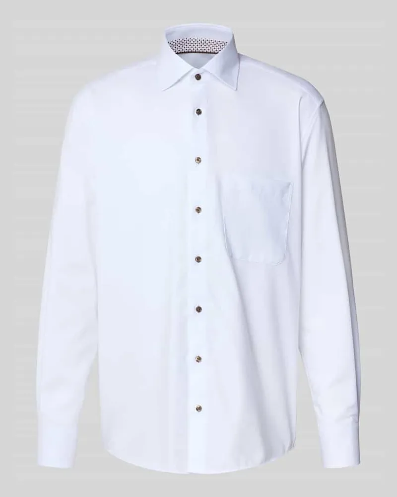 Eterna Comfort Fit Business-Hemd mit Kentkragen Weiss