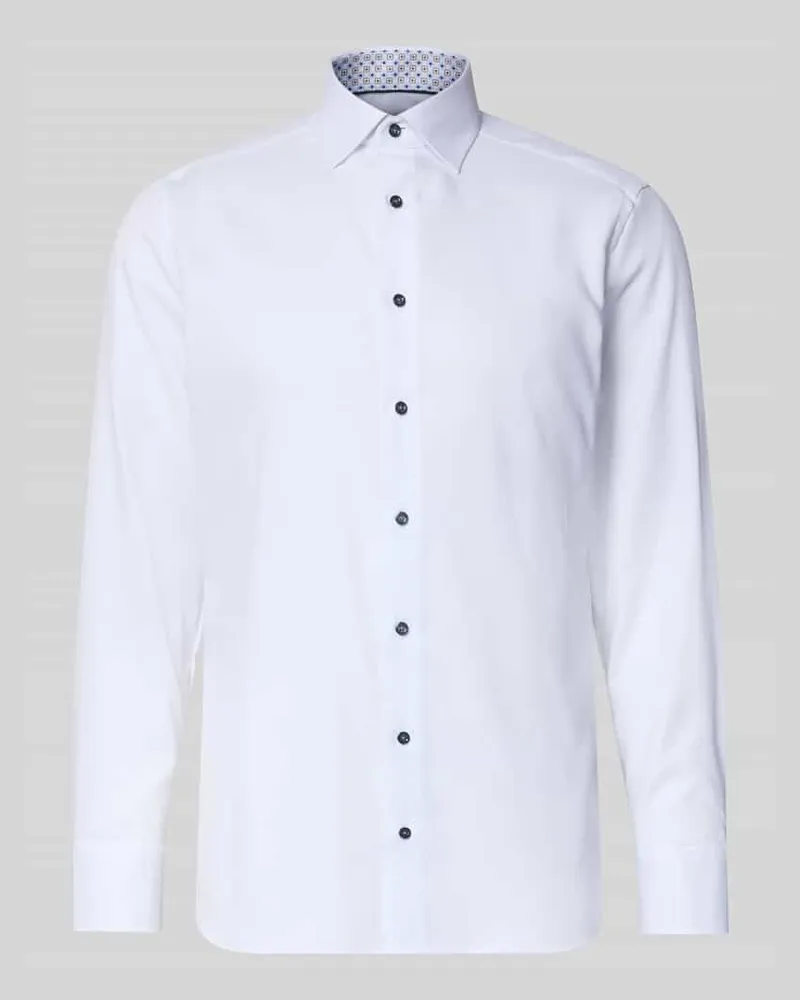 Olymp Regular Fit Businesshemd aus reiner Baumwolle mit Kentkragen Weiss