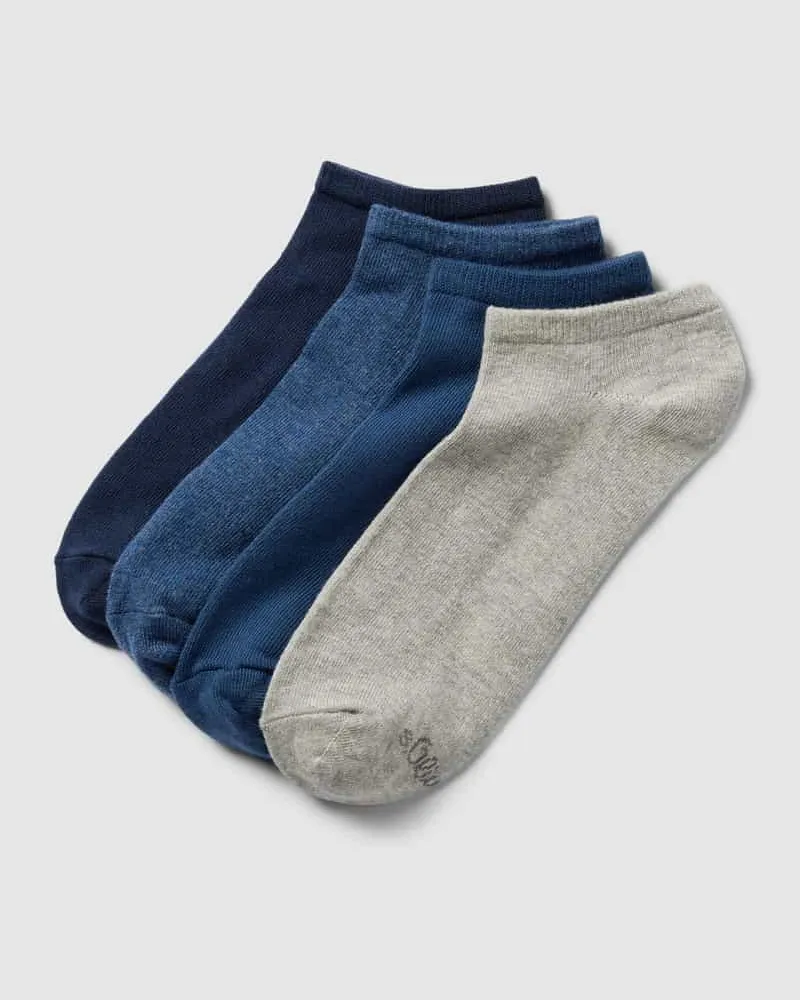 S.Oliver Sneakersocken mit Stretch-Anteil im 4er-Pack 