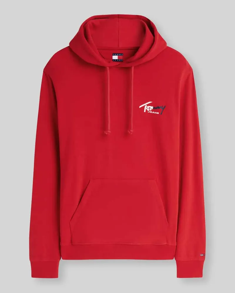 Tommy Hilfiger Relaxed Fit Sweatshirt aus reiner Baumwolle Rot