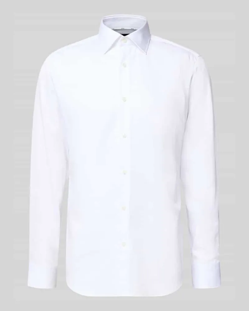 HUGO BOSS Regular Fit Businesshemd aus reiner Baumwolle Modell 'JOE Weiss