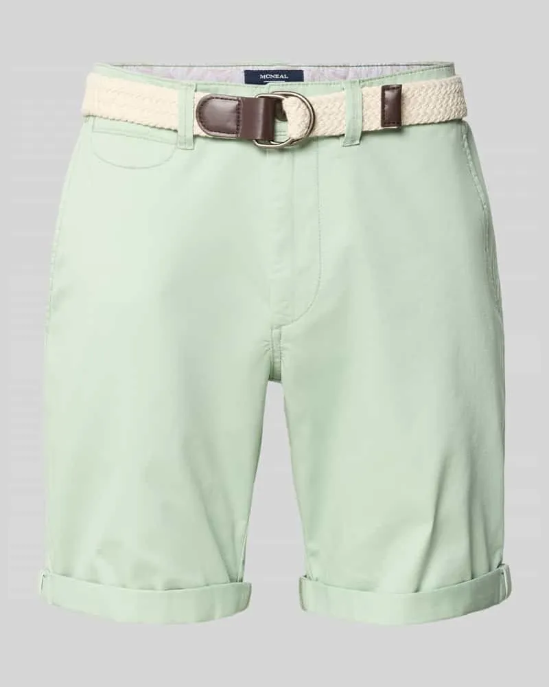 McNeal Bermudas mit Gürtel und Eingrifftaschen Grass