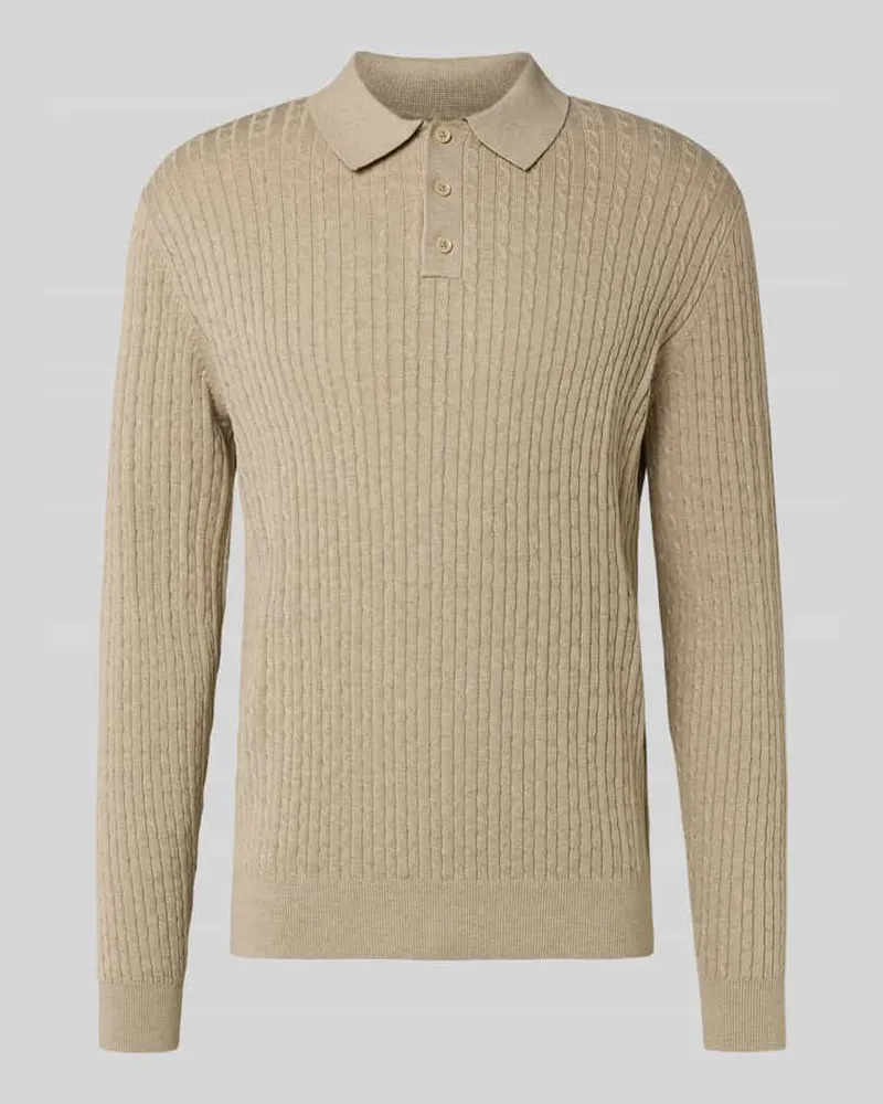 McNeal Strickpullover mit Polokragen Mud