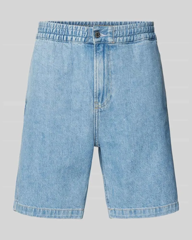Calvin Klein Regular Fit Jeansshorts mit elastischem Bund Hellblau