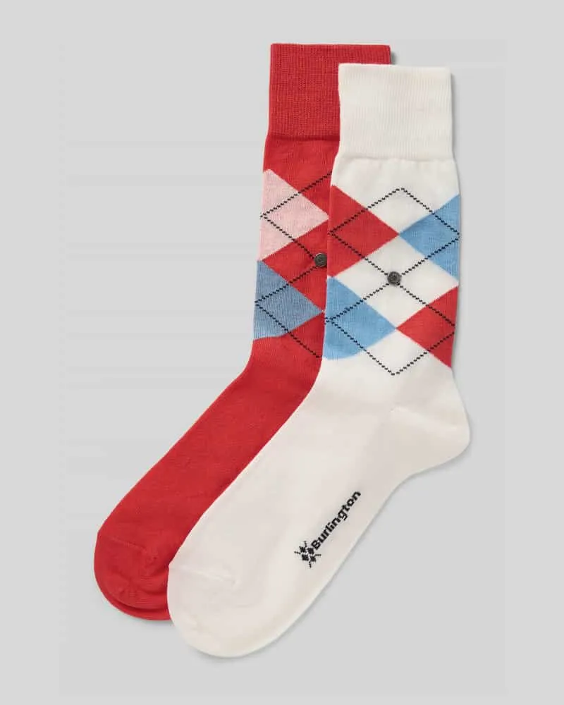 Burlington Socken mit Label-Detail Modell 'Everyday Offwhite