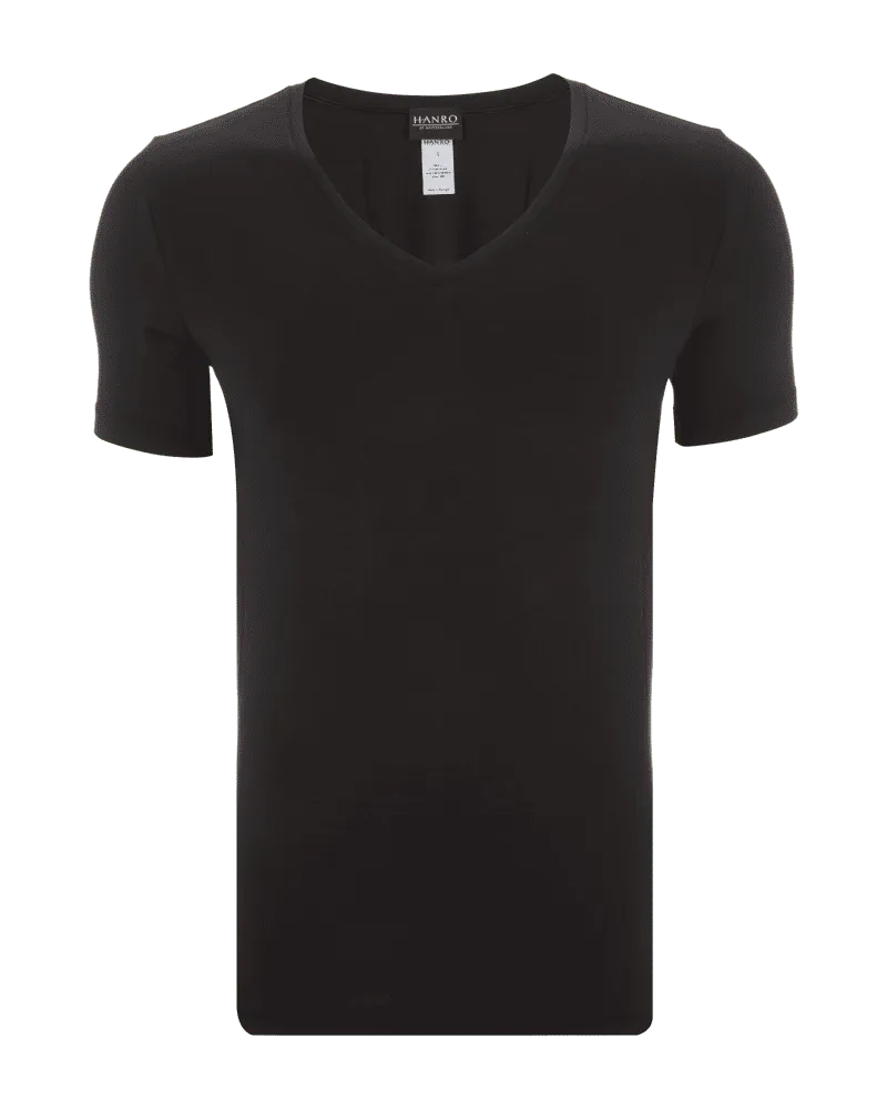 Hanro T-Shirt mit V-Ausschnitt 