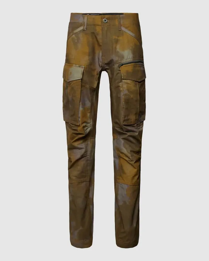 G-STAR RAW Cargohose mit Allover-Muster Modell 'Rovic Oliv