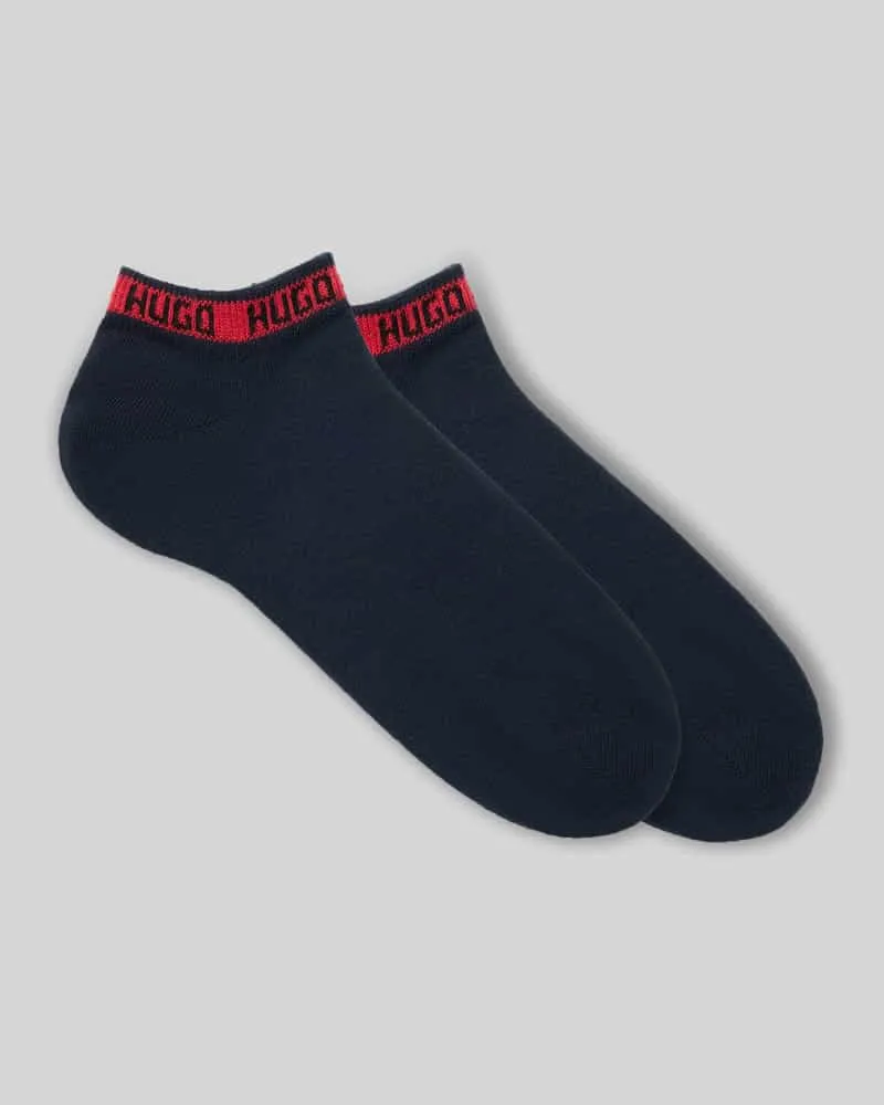 HUGO BOSS Sneaker-Socken aus Baumwoll-Mix im 2er-Pack Marine