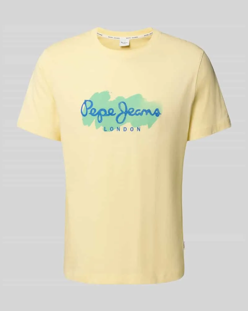 Pepe Jeans Regular Fit T-Shirt aus reiner Baumwolle Modell 'MILTON 