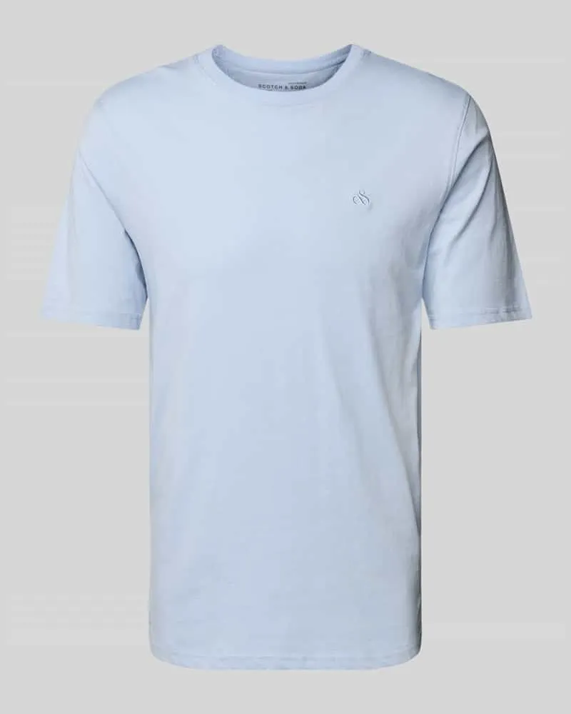 Scotch&Soda Longsleeve mit Label-Stitching Hellblau