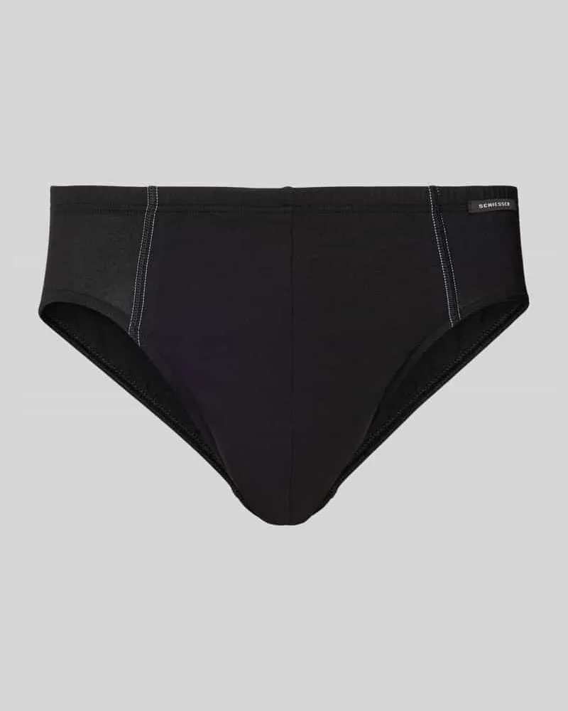 Schiesser Slip mit elastischem Bund im 3er-Pack Black