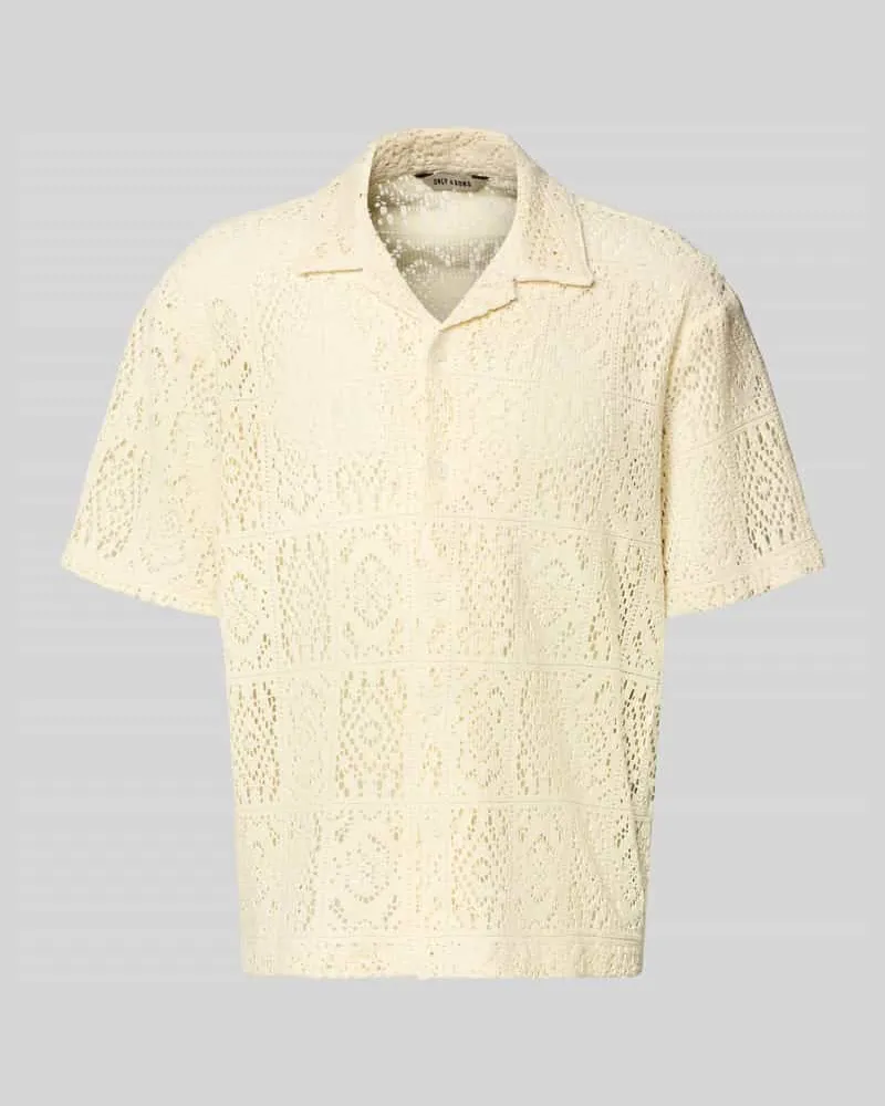 Only & Sons Relaxed Fit Freizeithemd aus Baumwoll-Mix Modell 'AVON Offwhite