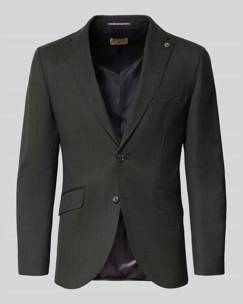 CG 2-Knopf-Sakko mit Reverskragen Modell 'Corsin Dunkelgruen