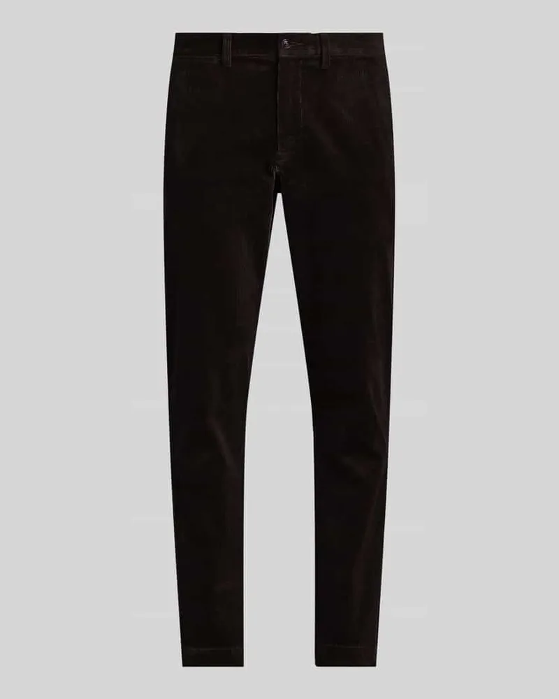 Ralph Lauren Straight Fit Cordhose aus Baumwoll-Mix Black