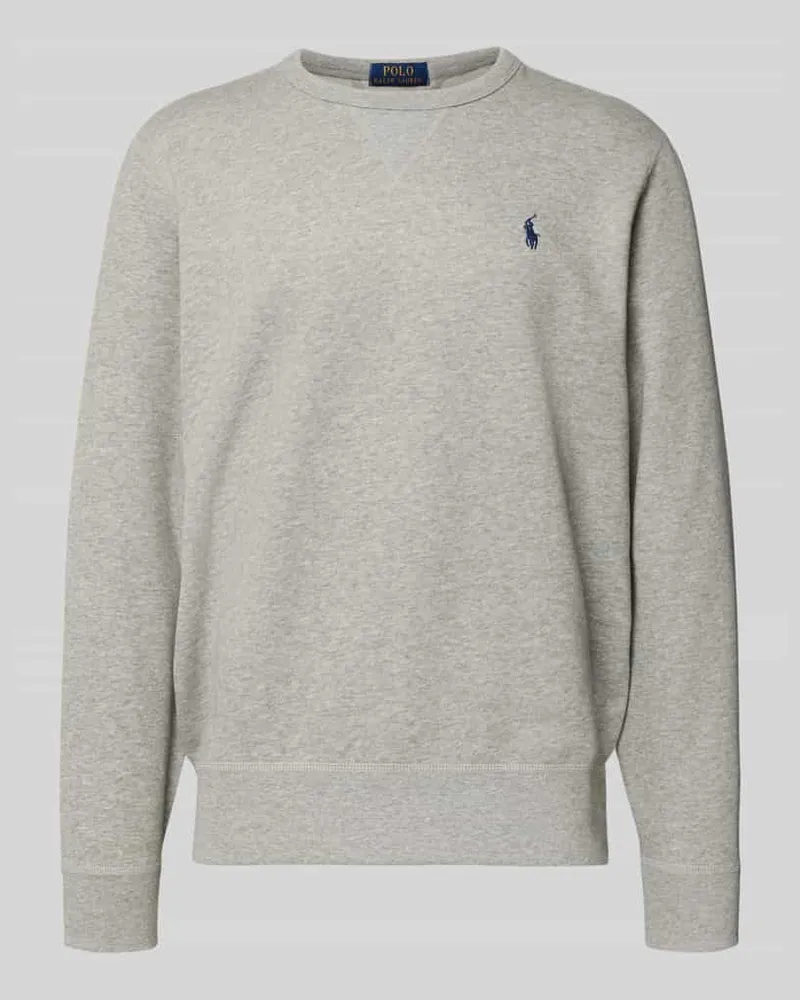 Ralph Lauren Sweatshirt mit Label-Stitching Hellgrau