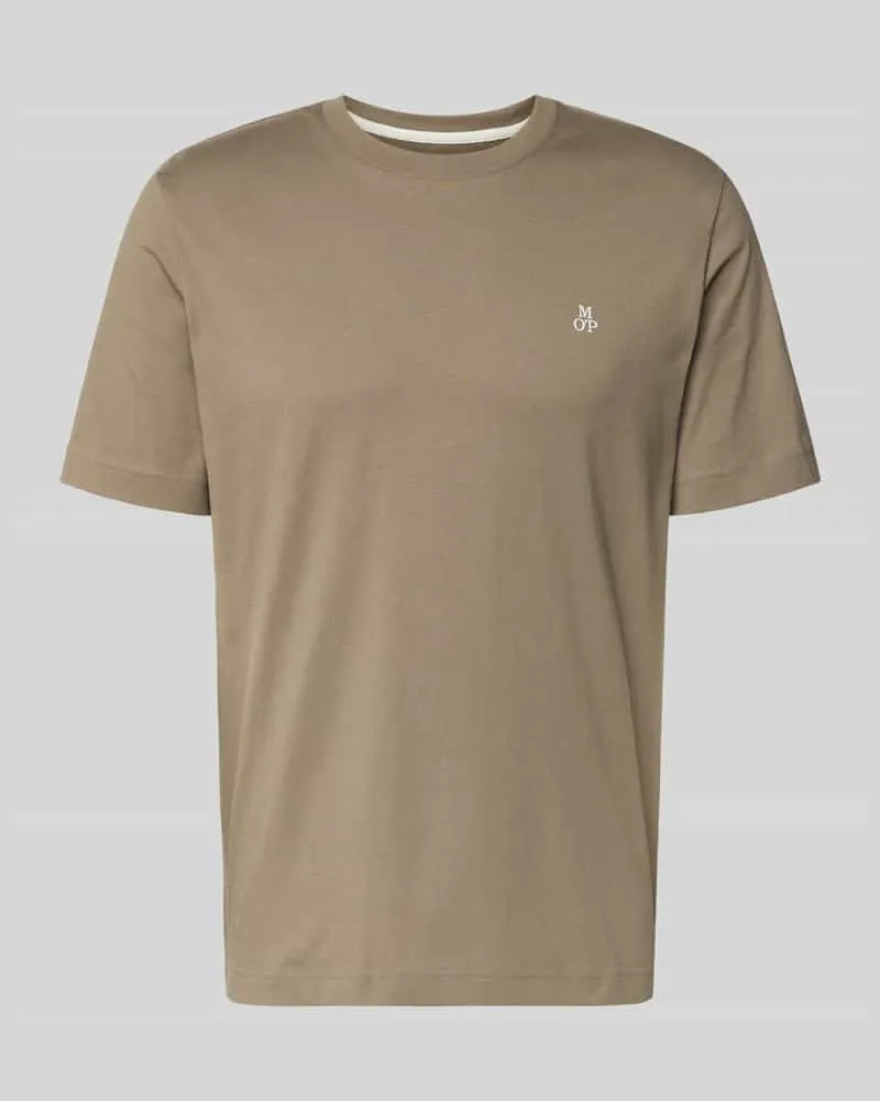 Marc O'Polo Regular Fit T-Shirt aus reiner Baumwolle Hellbraun