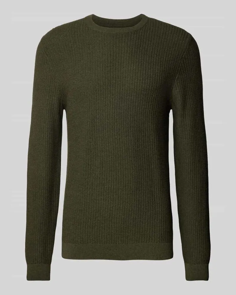 McNeal Strickpullover mit Strukturmuster Oliv