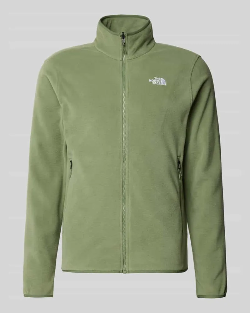 The North Face Fleecejacke mit Stehkragen und Label-Stitching 