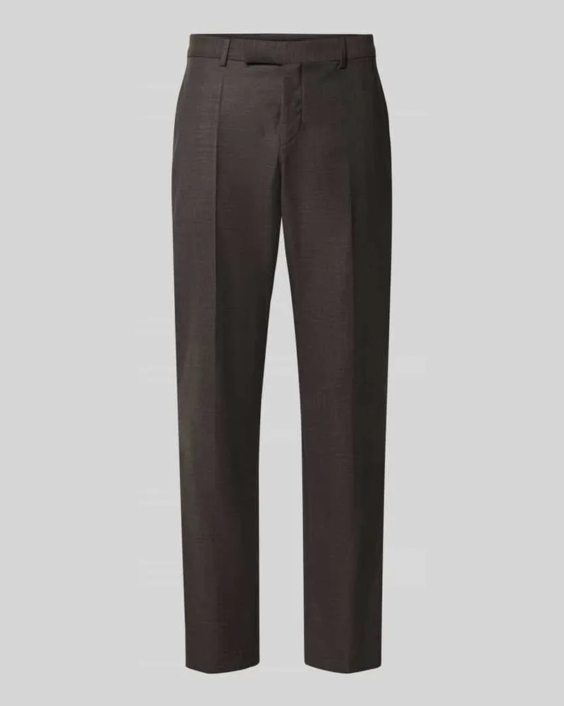 HUGO BOSS Slim Fit Anzughose aus Schuerwoll-Mix Modell 'H-Genius-MM-264 Rostrot