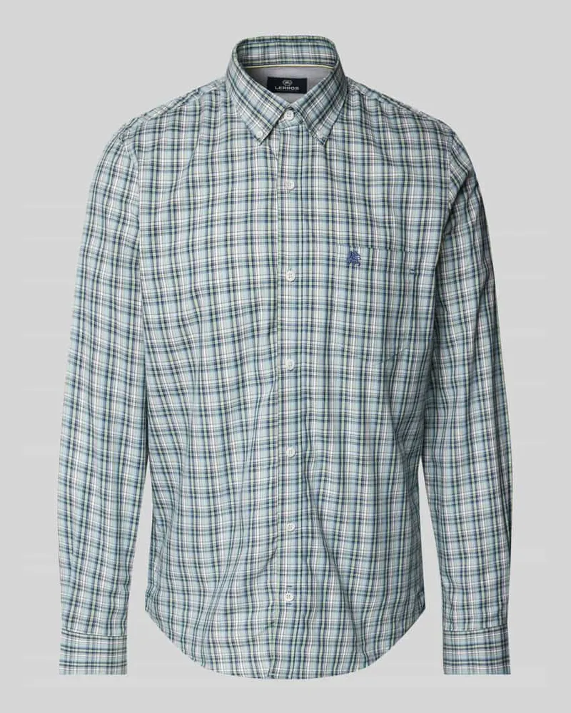 Lerros Regular Fit Freizeithemd mit Label-Stitching 