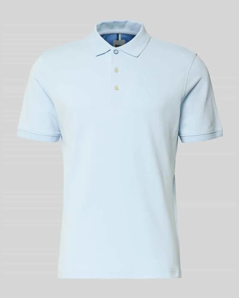 Brax Slim Fit Poloshirt aus Baumwoll-Mix Modell 'Pete Hellblau