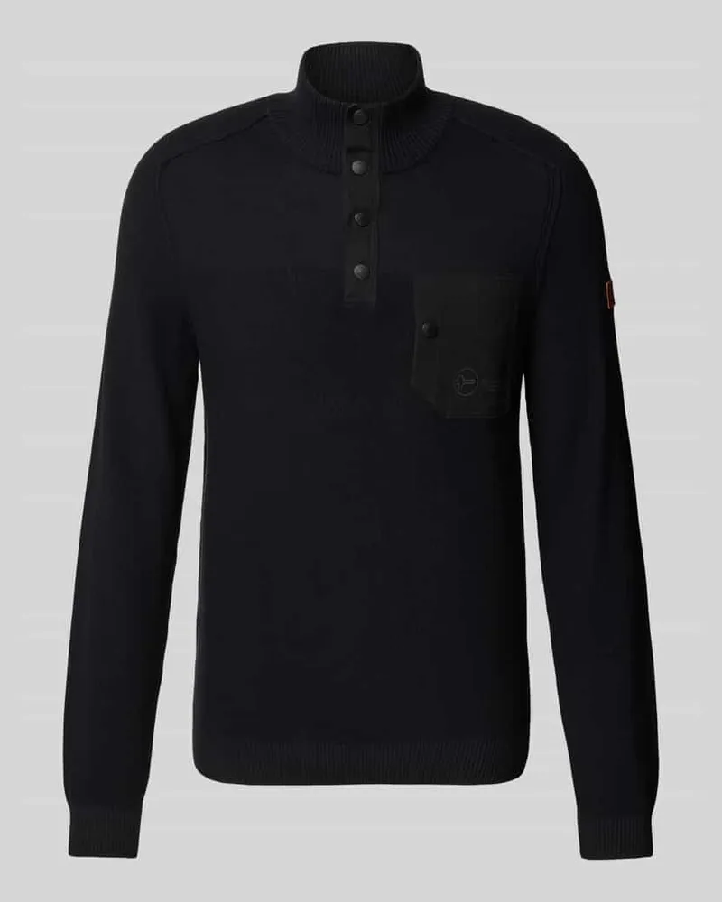 S.Oliver Regular Fit Strickpullover aus reiner Baumwolle in Piqué-Qualität 