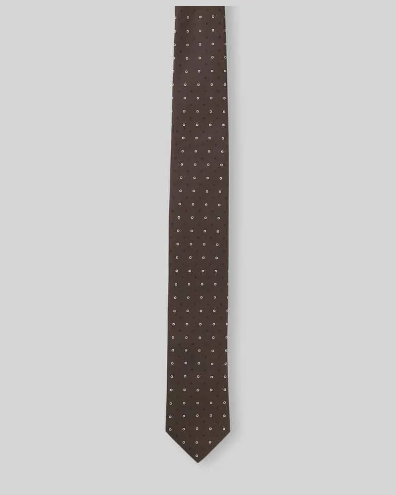 HUGO BOSS Krawatte aus Seiden-Mix Modell 'H-Tie 6 CM-262 Dunkelbraun
