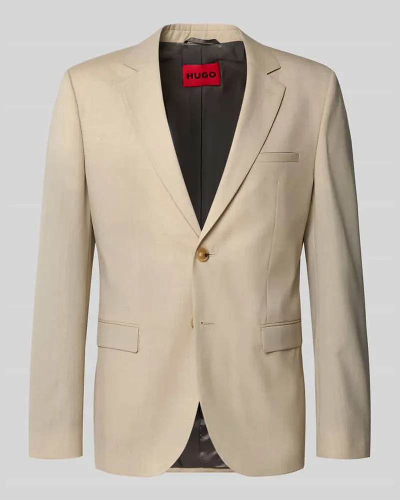 HUGO BOSS Super Slim Fit Anzugsakko aus Schurwoll-Mix Modell 'ARTI Sand