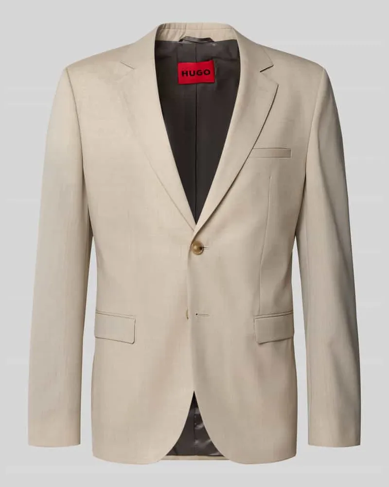 HUGO BOSS Super Slim Fit Anzugsakko aus Schurwoll-Mix Modell 'ARTI Sand