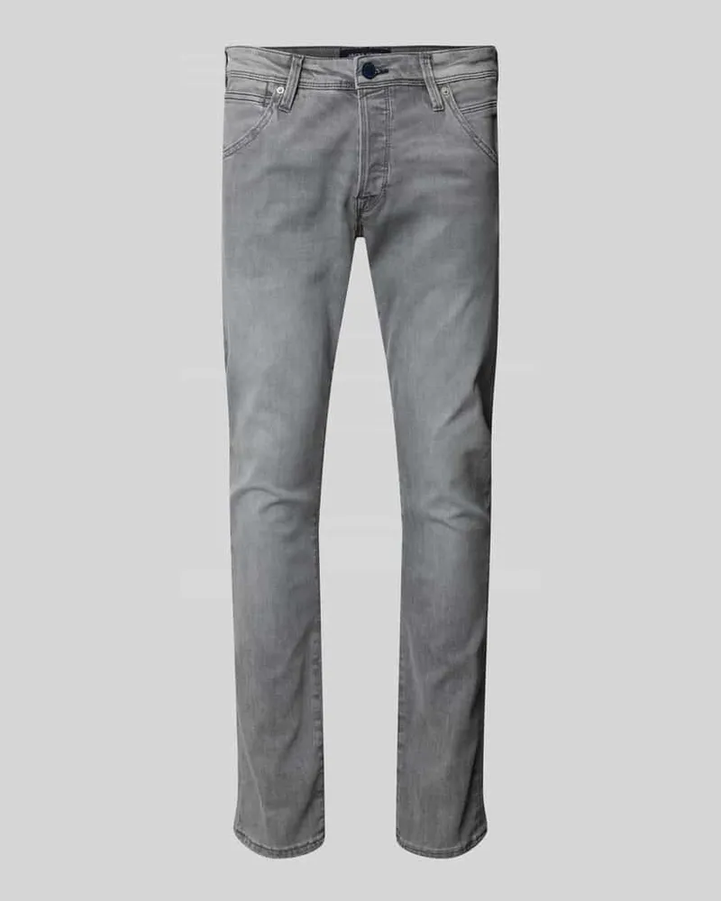 Jack & Jones Slim Fit Jeans mit seitlichen Eingrifftaschen Modell 'GLENN 