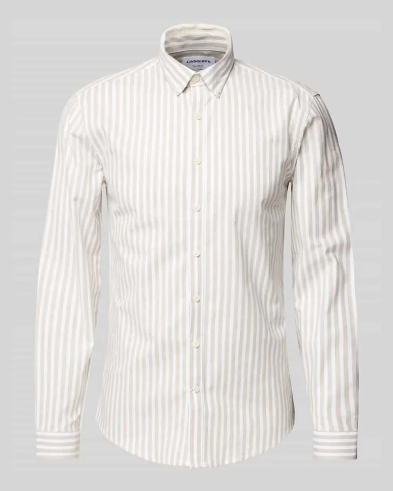 Lindbergh Relaxed Fit Business-Hemd mit Kentkragen Sand