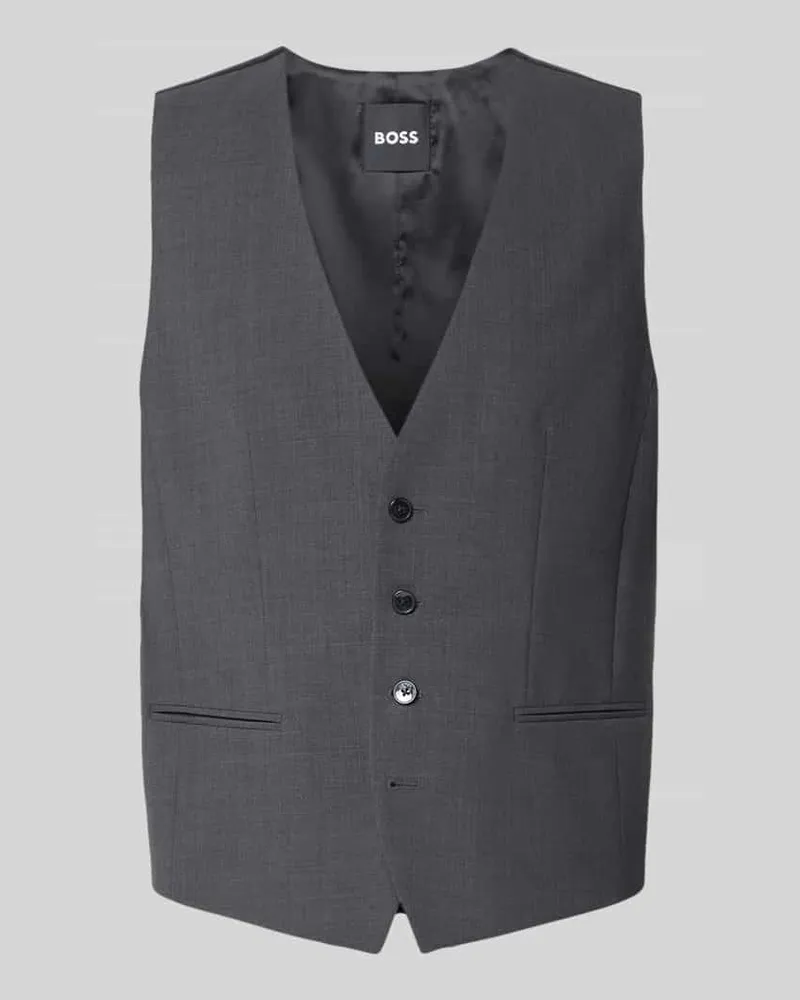 HUGO BOSS Regular Fit Anzugweste aus Schurwoll-Mix 