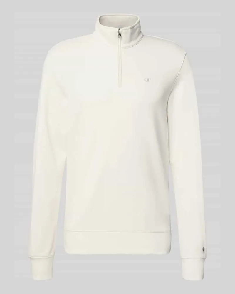 Champion Sweatshirt mit Stehkragen und Reißverschluss Offwhite