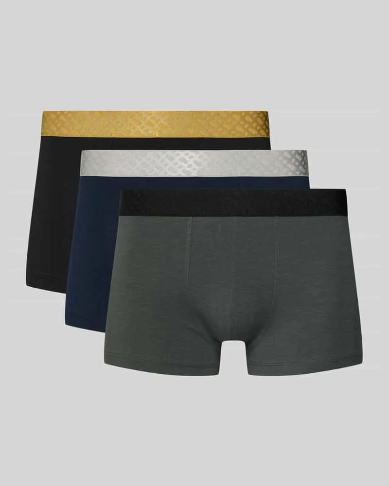 HUGO BOSS Trunks aus Baumwoll-Lyocell-Mix im 3er-Pack Blau