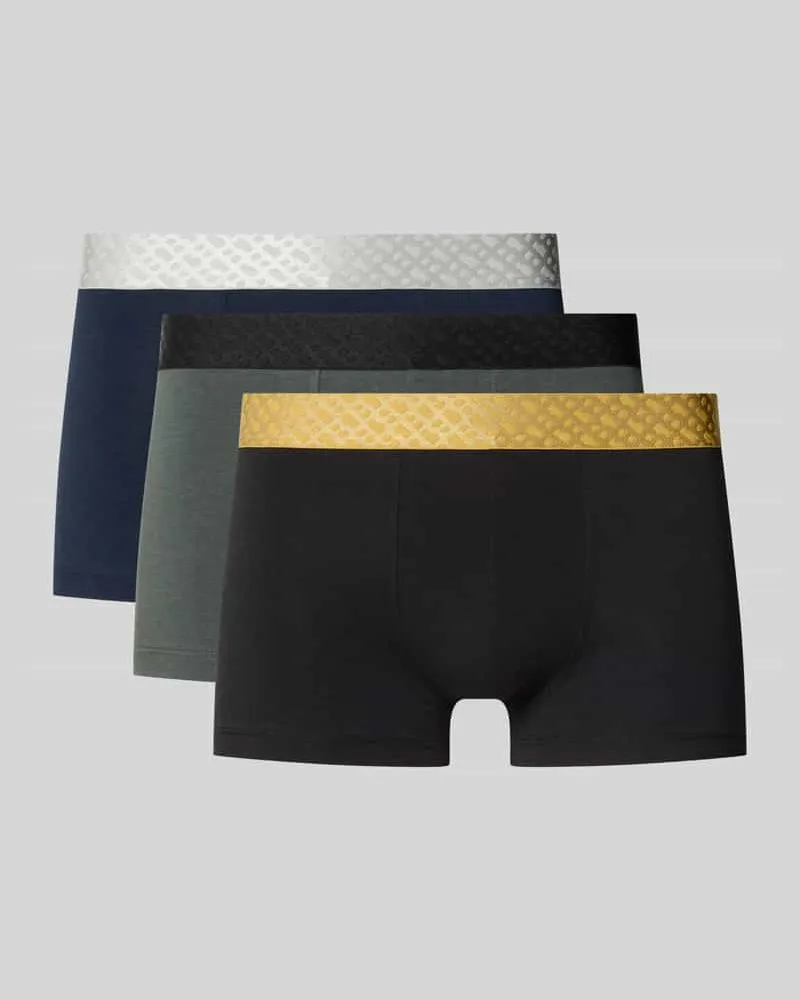 HUGO BOSS Trunks aus Baumwoll-Lyocell-Mix im 3er-Pack Blau