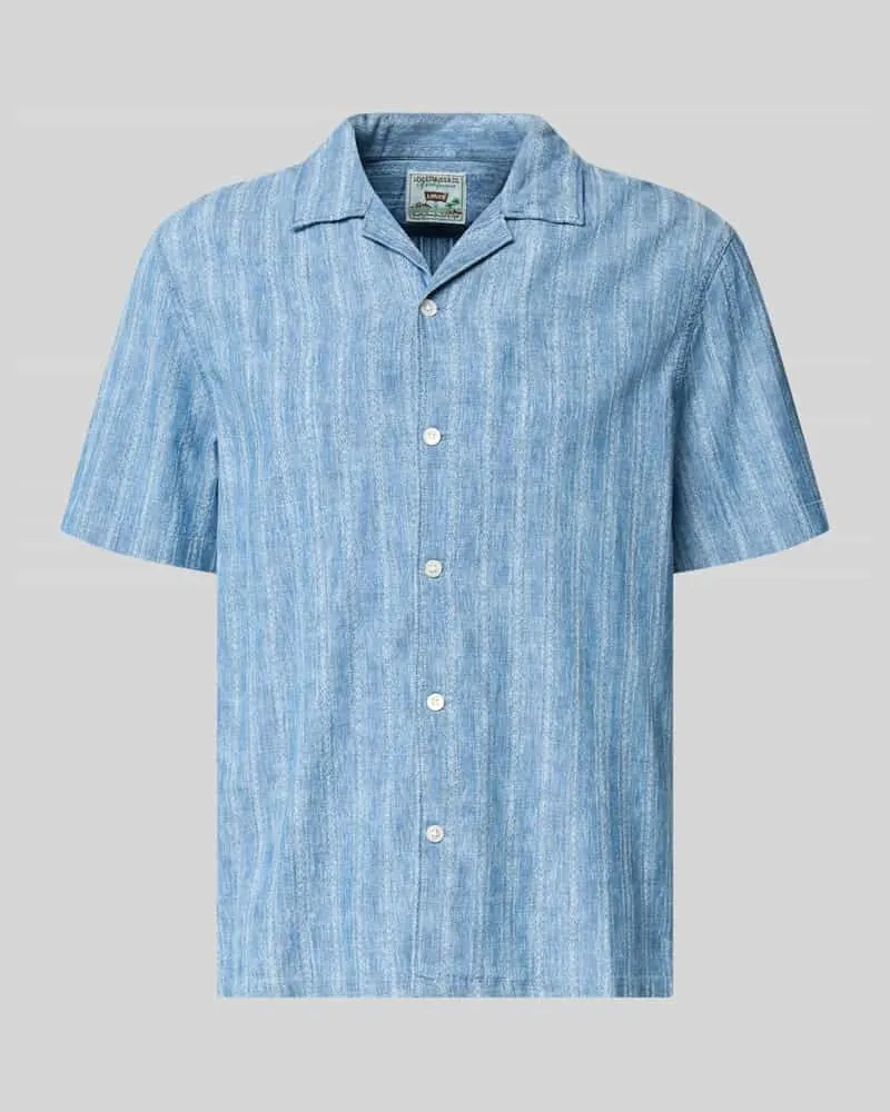 Levi's Regular Fit Freizeithemd aus reiner Baumwolle Modell 'SUNSET CAMP Jeansblau