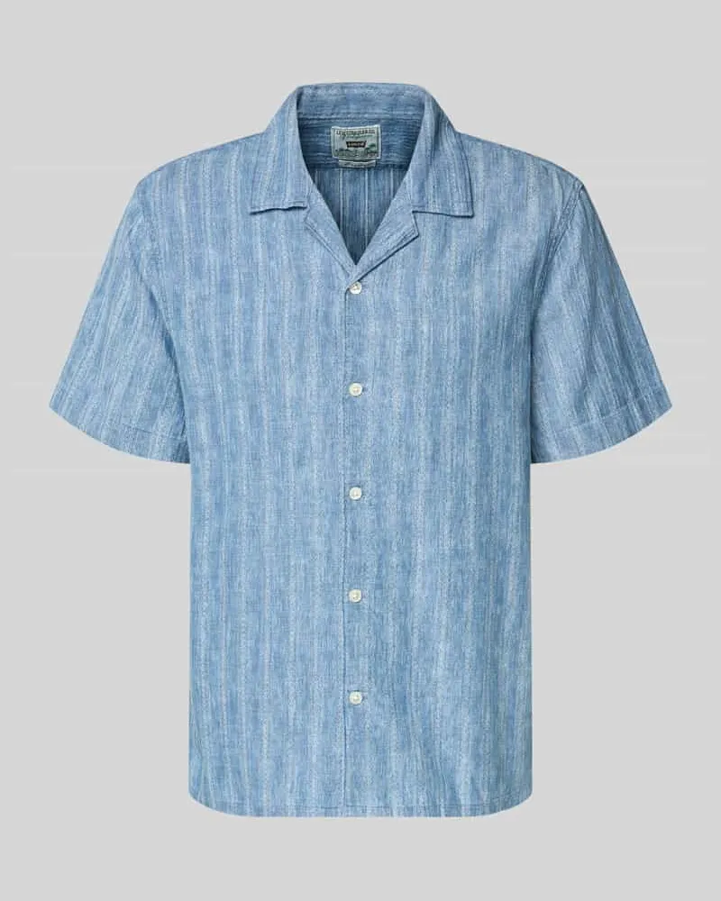 Levi's Regular Fit Freizeithemd aus reiner Baumwolle Modell 'SUNSET CAMP Jeansblau