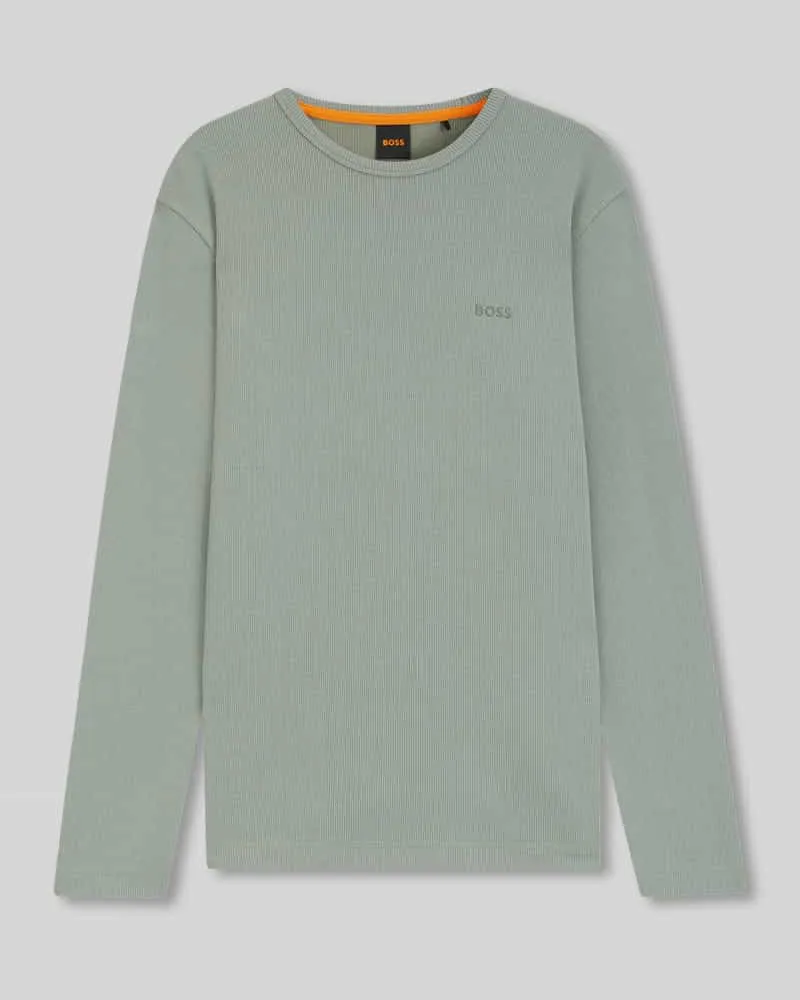 HUGO BOSS Regular Fit Longsleeve mit Waffelstruktur Modell 'TEMPESTO 