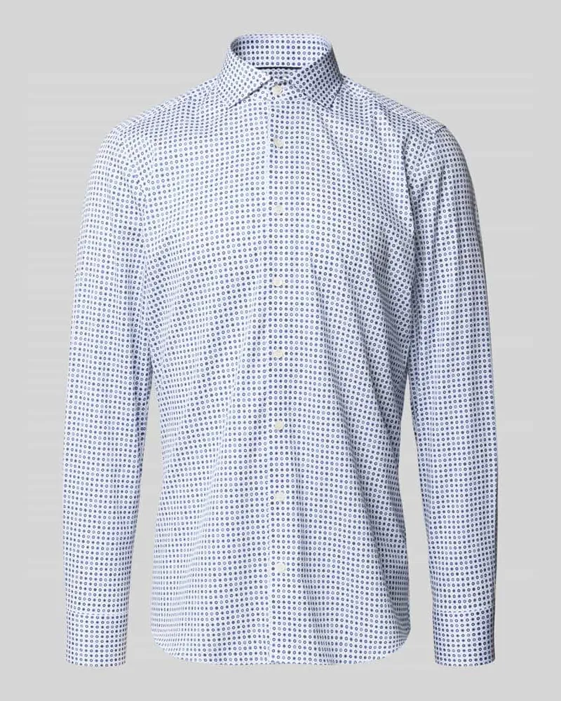 Olymp Slim Fit Freitzeithemd mit Kentkragen 