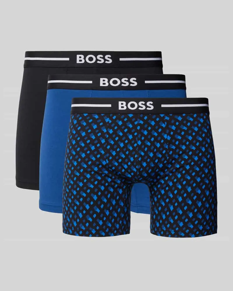 HUGO BOSS Trunks mit elastischem Label-Bund im 3er-Pack 