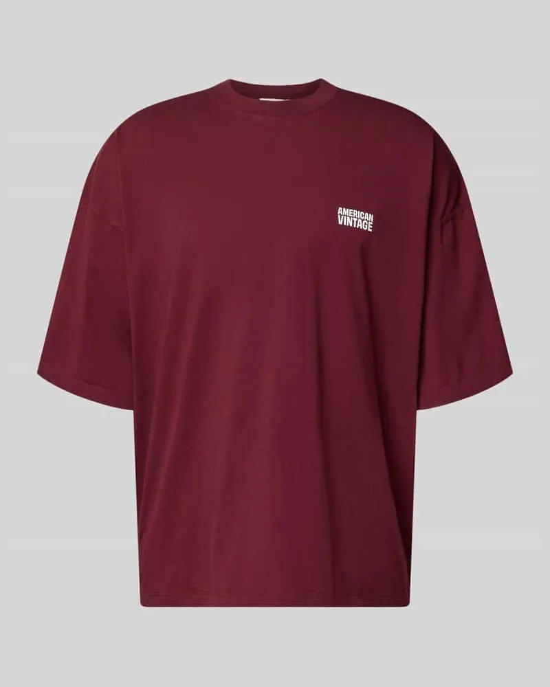 American Vintage T-Shirt mit Logo-Print Modelll 'GIXY Bordeaux