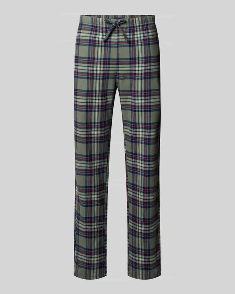 Christian Berg Regular Fit Pyjama-Hose im Allover-Look Neon