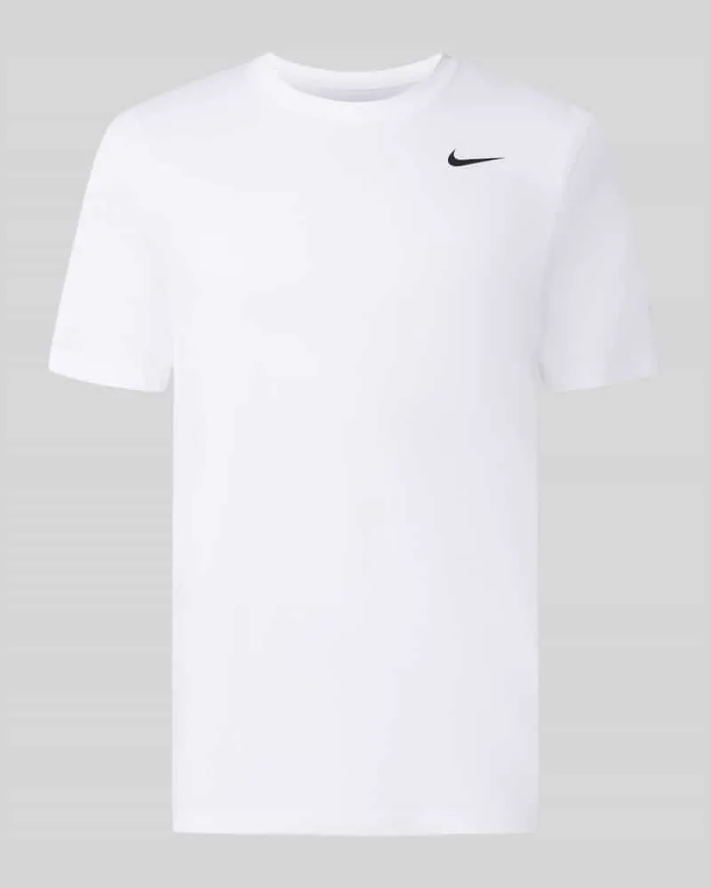Nike T-Shirt mit Logo-Print und Rundhalsausschnitt Weiss